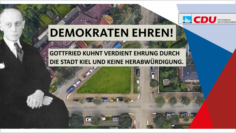Florian Weigel setzt sich für die Bennenung des Platzes Düppelstraße-Forstweg  nach Gottfried Kuhnt ein